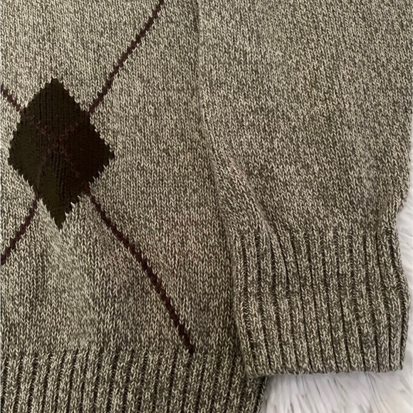 Mens cotton Argyle diamond pullover sweater - Picture 3 of 4